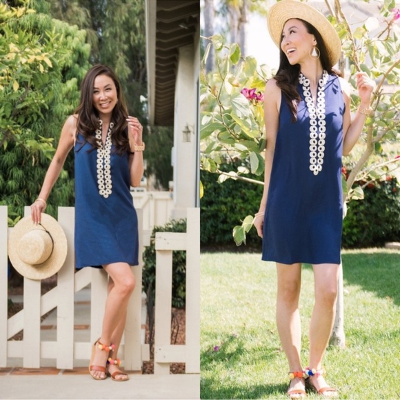 Lilly Pulitzer Jane Navy Shift Mini Dress Size 0 - Picture 12 of 12